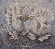 PAÇALI KUŞLAR / Tuval Üzerine Yağlıboya Akrilik,  65x60cm, 2012
