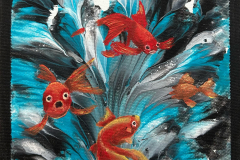 Tuval Üzeri Yağlıboya + Akrilik, 20x18cm, 2018