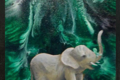 Tuval Üzeri Yağlıboya + Akrilik, 20x18cm, 2018