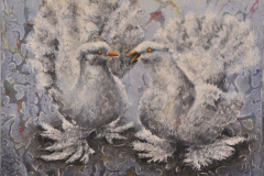PAÇALI KUŞLAR / Tuval Üzerine Yağlıboya Akrilik,  65x60cm, 2012
