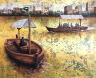 DUBAİ OLD TOWN / Tuval Üzeri Yağlıboya Akrilik, 100x120cm