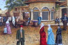 ESKİ İSTANBUL / Tuval Üzeri Yağlıboya Akrilik,