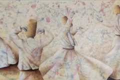 Tuval Üzerine Yağlı Boya + Akrilik, 150x450cm, 2017